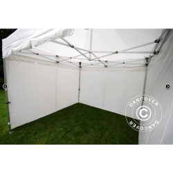 FleXtents PRO 4x8m "Peak Pagoda" inkl 6st sidor, Vit