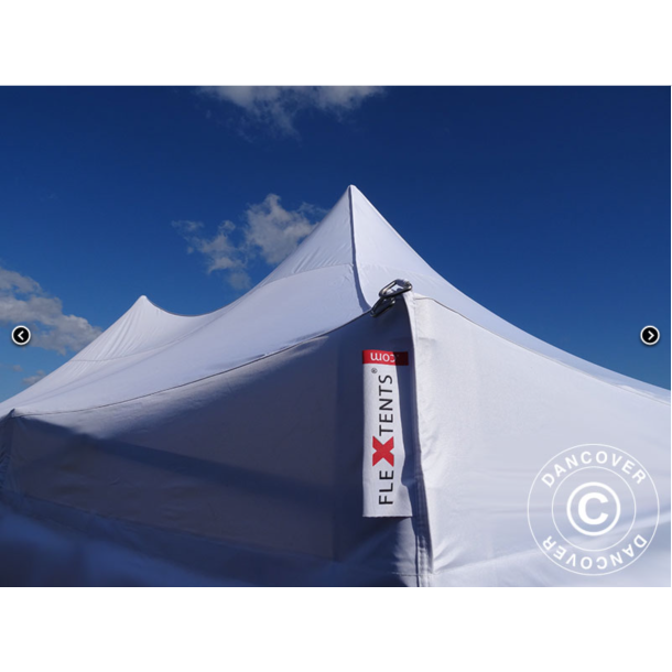 FleXtents PRO 4x8m "Peak Pagoda" inkl 6st sidor, Vit