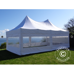 FleXtents PRO 4x8m "Peak Pagoda" inkl 6st sidor, Vit