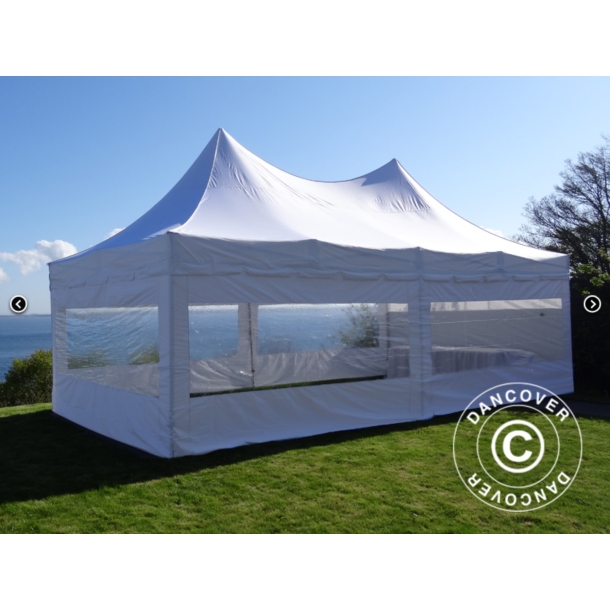 FleXtents PRO 4x8m "Peak Pagoda" inkl 6st sidor, Vit