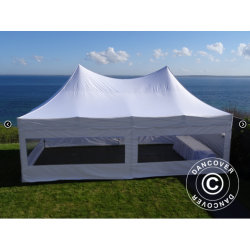 FleXtents PRO 4x8m "Peak Pagoda" inkl 6st sidor, Vit