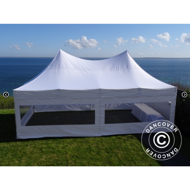 FleXtents PRO 4x8m "Peak Pagoda" inkl 6st sidor, Vit