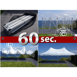 FleXtents PRO 4x8m "Peak Pagoda" inkl 6st sidor, Vit