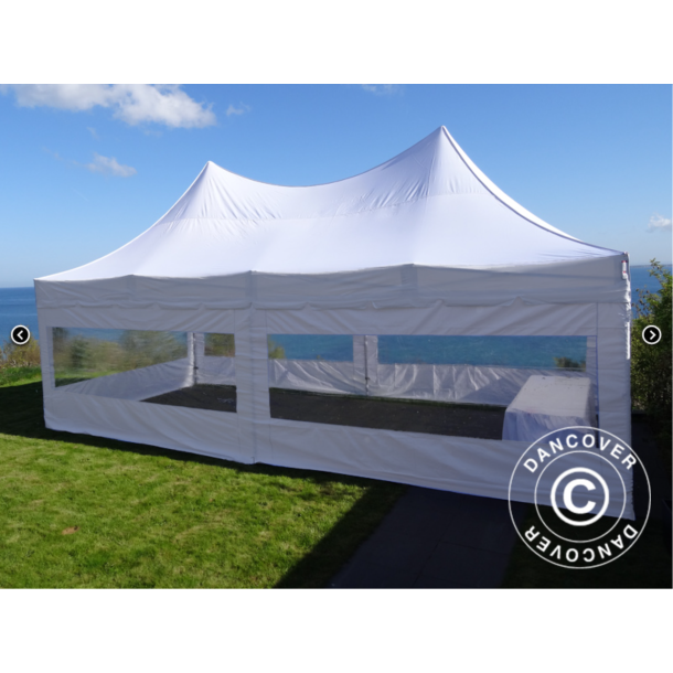 FleXtents PRO 4x8m "Peak Pagoda" inkl 6st sidor, Vit