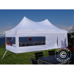 FleXtents PRO 4x8m "Peak Pagoda" inkl 6st sidor, Vit