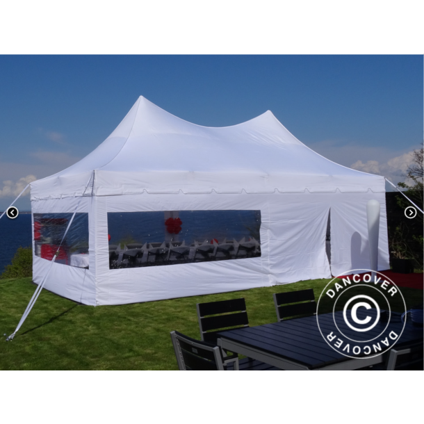 FleXtents PRO 4x8m "Peak Pagoda" inkl 6st sidor, Vit