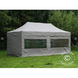 Ej Klar  FleXtents PRO 4x8m "Peaked" inkl 6st sidor, Latte