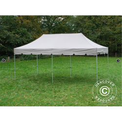 Ej Klar  FleXtents PRO 4x8m "Peaked" inkl 6st sidor, Latte