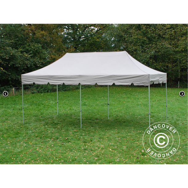 Ej Klar  FleXtents PRO 4x8m "Peaked" inkl 6st sidor, Latte