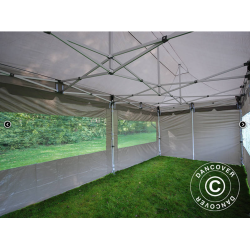 Ej Klar  FleXtents PRO 4x8m "Peaked" inkl 6st sidor, Latte