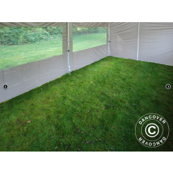 Ej Klar  FleXtents PRO 4x8m "Peaked" inkl 6st sidor, Latte