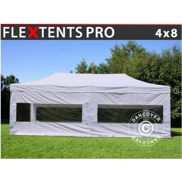 Flextents PRO 4x8m inkl 6st sidovggar