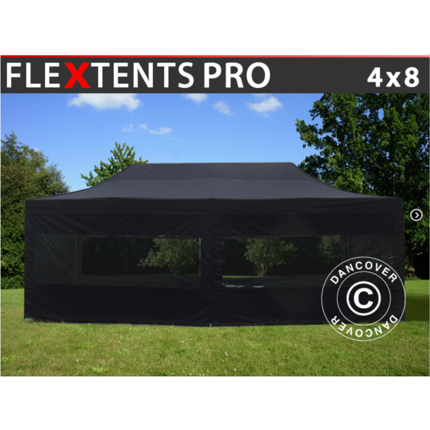 Flextents PRO 4x8m inkl 6st sidovggar