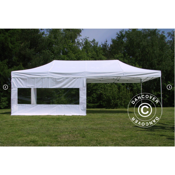 FleXtents PRO 4x8m "Flamsker" inkl 6st sidor, Vit