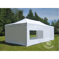 FleXtents PRO 4x8m "Flamsker" inkl 6st sidor, Vit