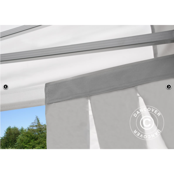 Flextents PRO 4x8m inkl. 6st dekorativa hrngardiner, Latte
