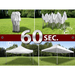 Flextents PRO 4x8m inkl. 6st dekorativa hrngardiner, Latte