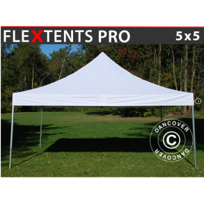 Snabbtlt FleXtents PRO 5x5m, Vit