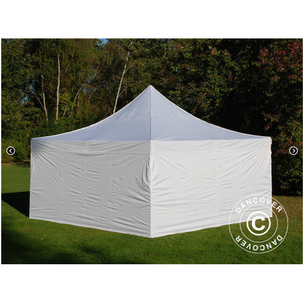 Flextents PRO 5x5m inkl 4st sidovggar, Vit