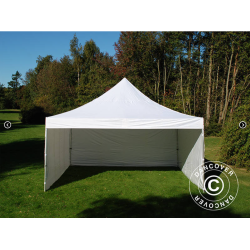Flextents PRO 5x5m inkl 4st sidovggar, Vit