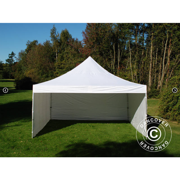 Flextents PRO 5x5m inkl 4st sidovggar, Vit