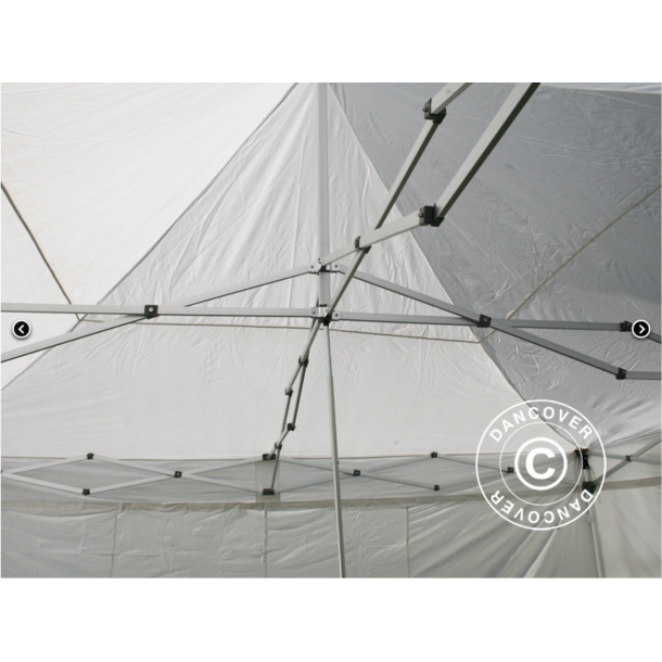 Flextents PRO 5x5m inkl 4st sidovggar, Vit