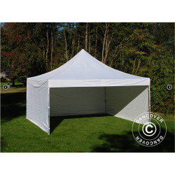 Flextents PRO 5x5m inkl 4st sidovggar, Vit