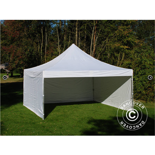 Flextents PRO 5x5m inkl 4st sidovggar, Vit