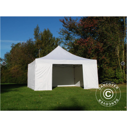 Flextents PRO 5x5m inkl 4st sidovggar, Vit