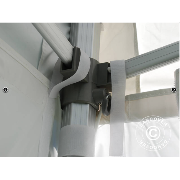 Flextents PRO 5x5m inkl 4st sidovggar, Vit