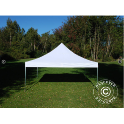 Flextents PRO 5x5m inkl 4st sidovggar, Vit