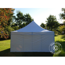 Flextents PRO 5x5m inkl 4st sidovggar, Vit