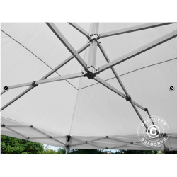 Flextents PRO 5x5m inkl 4st sidovggar, Vit