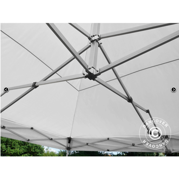 Flextents PRO 5x5m inkl 4st sidovggar, Vit