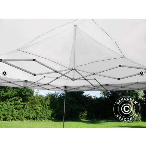 Flextents PRO 5x5m inkl 4st sidovggar, Vit