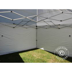 Flextents PRO 5x5m inkl 4st sidovggar, Vit