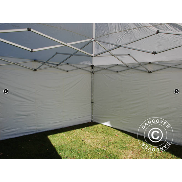 Flextents PRO 5x5m inkl 4st sidovggar, Vit