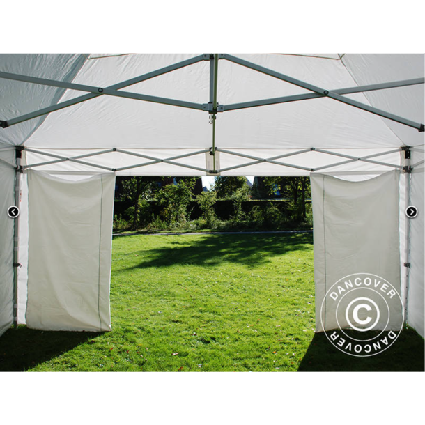 Flextents PRO 5x5m inkl 4st sidovggar, Vit