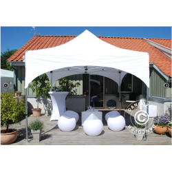 FleXtents PRO Steel 3x3m "Arched" inkl 4st sidor, Vit