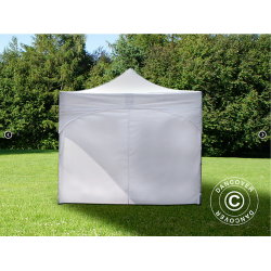 FleXtents PRO Steel 3x3m "Arched" inkl 4st sidor, Vit