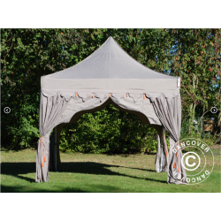 Flextents PRO Steel 3x3m "Raj" inkl. 4st dekorativa hrngardiner