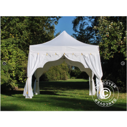 Flextents PRO Steel 3x3m "Raj" inkl. 4st dekorativa hrngardiner