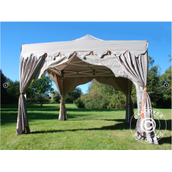 Flextents PRO Steel 3x3m "Raj" inkl. 4st dekorativa hrngardiner