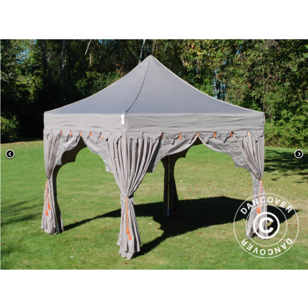 Flextents PRO Steel 3x3m "Raj" inkl. 4st dekorativa hrngardiner