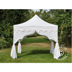 Flextents PRO Steel 3x3m "Raj" inkl. 4st dekorativa hrngardiner