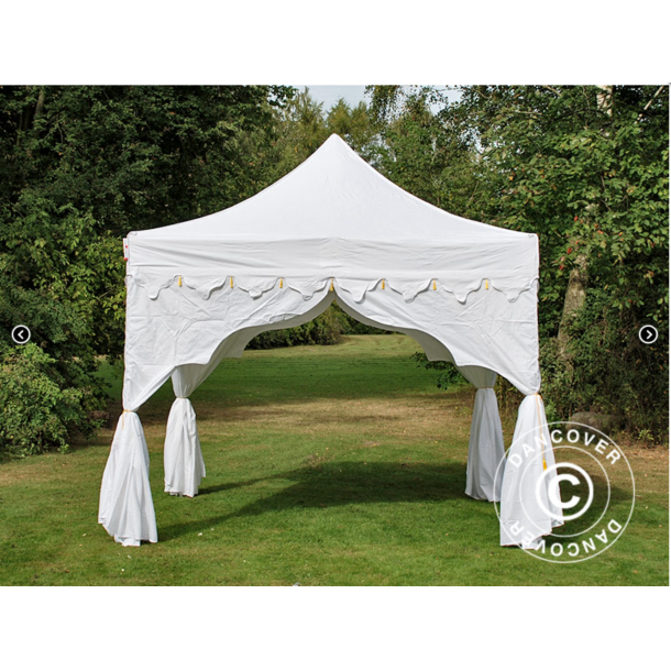 Flextents PRO Steel 3x3m "Raj" inkl. 4st dekorativa hrngardiner