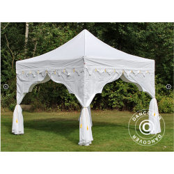 Flextents PRO Steel 3x3m "Raj" inkl. 4st dekorativa hrngardiner