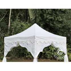 Flextents PRO Steel 3x3m "Raj" inkl. 4st dekorativa hrngardiner