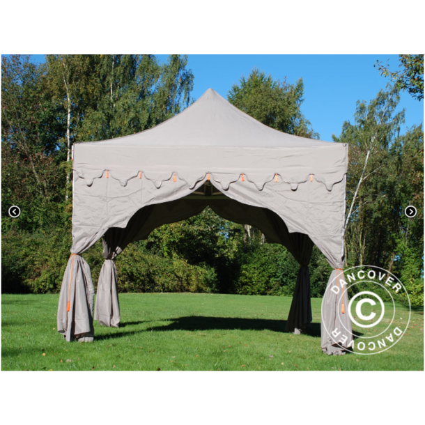 Flextents PRO Steel 3x3m "Raj" inkl. 4st dekorativa hrngardiner