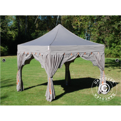 Flextents PRO Steel 3x3m "Raj" inkl. 4st dekorativa hrngardiner